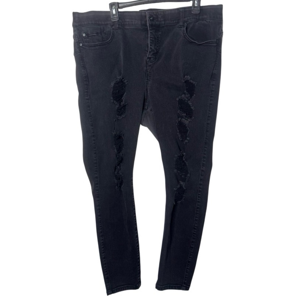 Torrid Black Ripped Skinny Jeans
